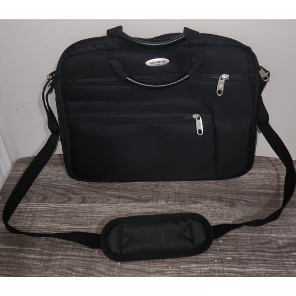 Black Samsonite Briefcase/Laptop Bag - Picture 1 of 8